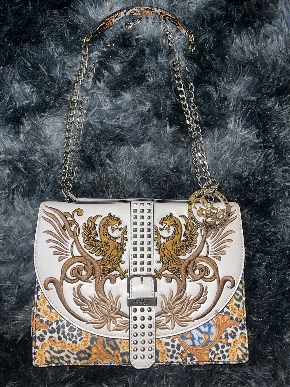 GUESS Eileen Baroque convertible Embroidered Crossbody Bag - Picture 2 of 4